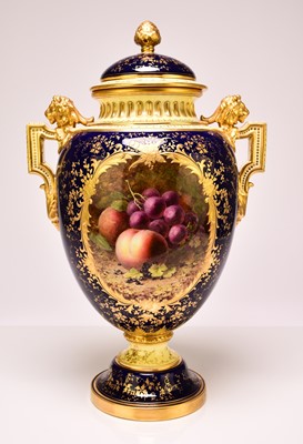 Lot 189 - Large and impressive Coalport vase and cover, early 20th century