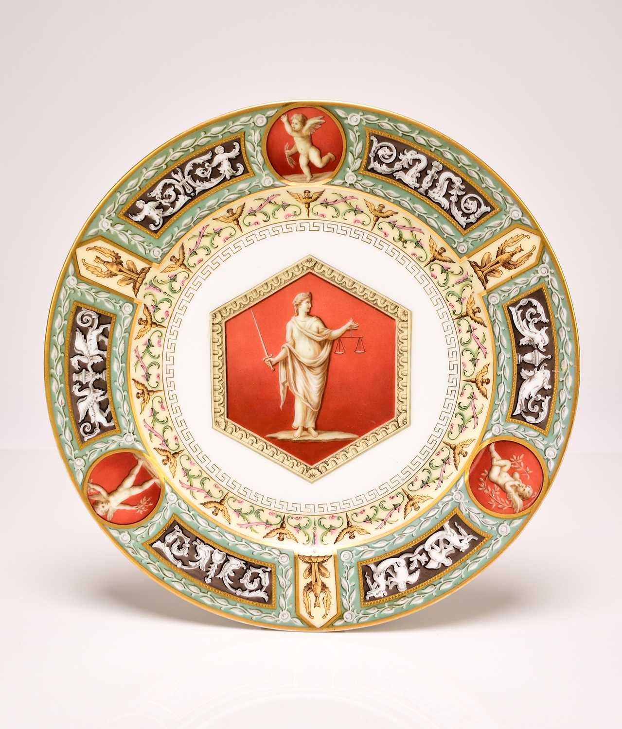 Lot 242 - Imperial Porcelain Manufactory 'Raphael Service' plate, Alexander III