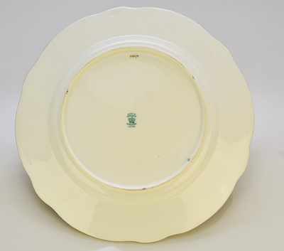 Lot 198 - Pair of Coalport cabinet plates painted with fruit by Chivers, circa 1920