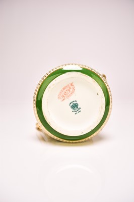 Lot 204 - Coalport agate twin-handled tea caddy or sugar box, circa 1900-10