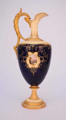 Lot 62 - Large Coalport ewer, late 19th/early 20th century