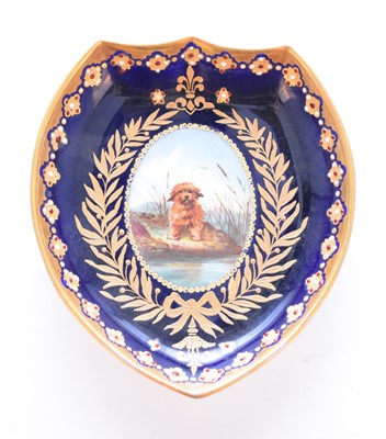 Lot 64 - A small and unusual Coalport 'jewelled' trinket dish