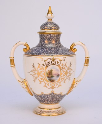 Lot 65 - Coalport vase and cover, late 19th/early 20th century