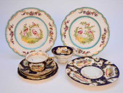 Lot 81 - A small group of Coalport decorated with birds