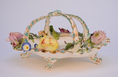Lot 68 - A scarce Coalport 'Coalbrookdale' fruit basket, circa 1830