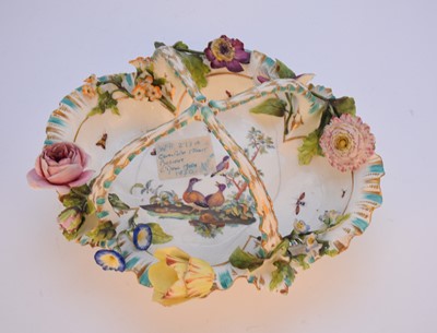 Lot 68 - A scarce Coalport 'Coalbrookdale' fruit basket, circa 1830