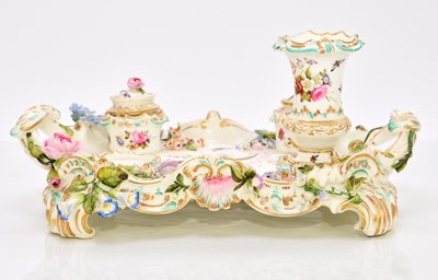 Lot 208 - Coalport 'Coalbrookdale' writing set, circa 1835