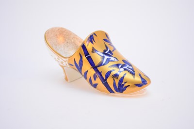 Lot 70 - Coalport 'Japanese Grove' slipper, early 20th century