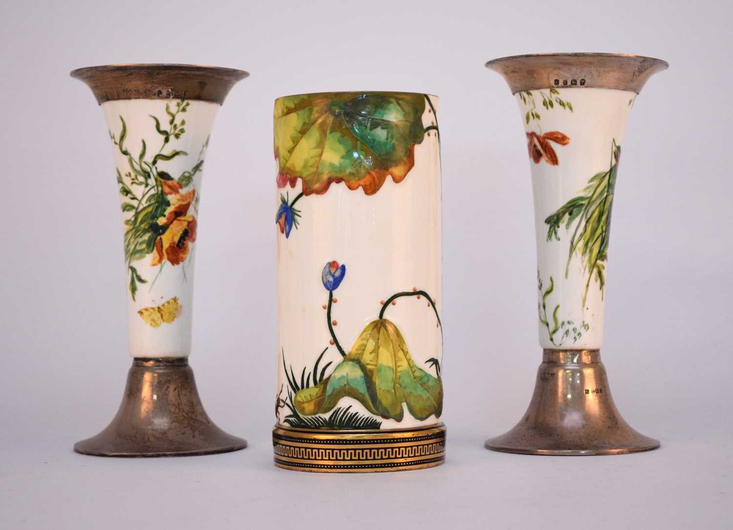 Lot 82 - Three Coalport vases