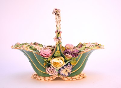 Lot 89 - Coalport 'Coalbrookdale' basket, circa 1830