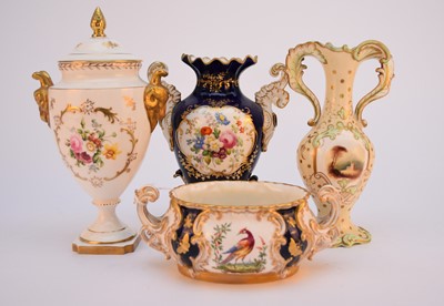 Lot 91 - A small group of Coalport, Copeland and Samuel Alcock