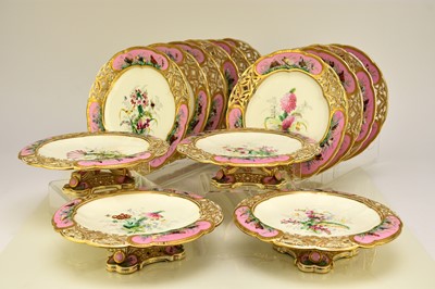 Lot 228 - Coalport dessert service, circa 1860