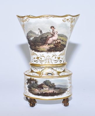 Lot 141 - An unusual English porcelain vase 'Hollandois', mid-19th century