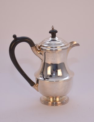 Lot 9 - A silver hot water jug
