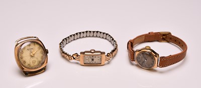 Lot 335 - Rotary, Vertex and Wintergarten: Two lady's and a gentleman's wristwatches