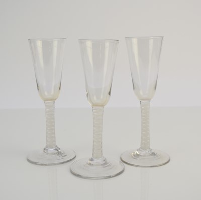 Lot 277 - Three George III ale glasses, circa 1770