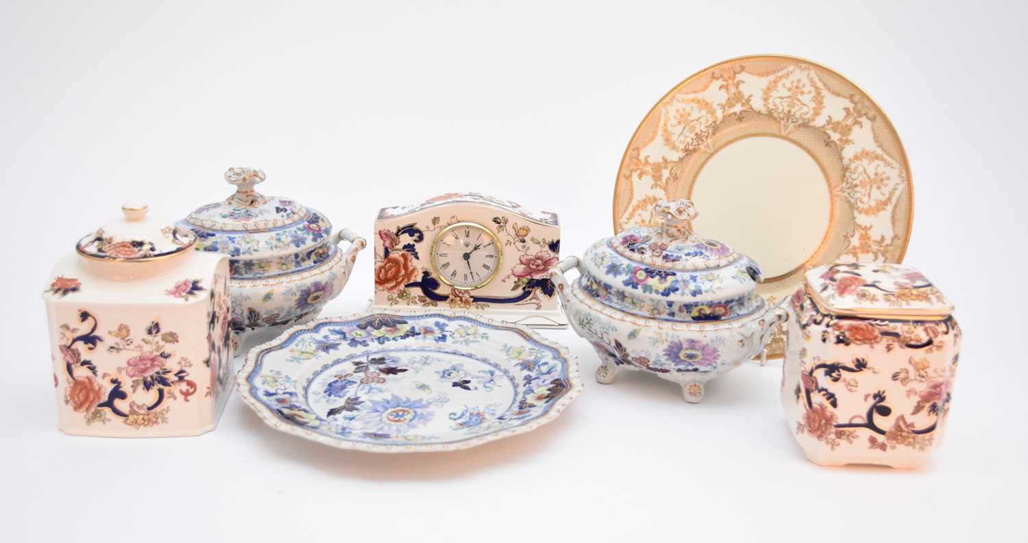 Lot 139 - Hicks, Meigh and Johnson stone china dessert service, circa 1825; with Mason's Ironstone