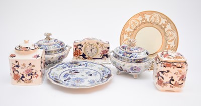 Lot 139 - Hicks, Meigh and Johnson stone china dessert service, circa 1825; with Mason's Ironstone