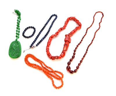 Lot 241 - A collection of ten bead necklaces