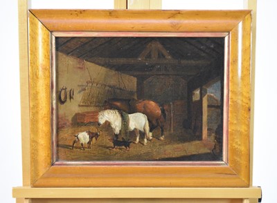 Lot 285 - William Tasker (1808-1952) Horses in a Stable