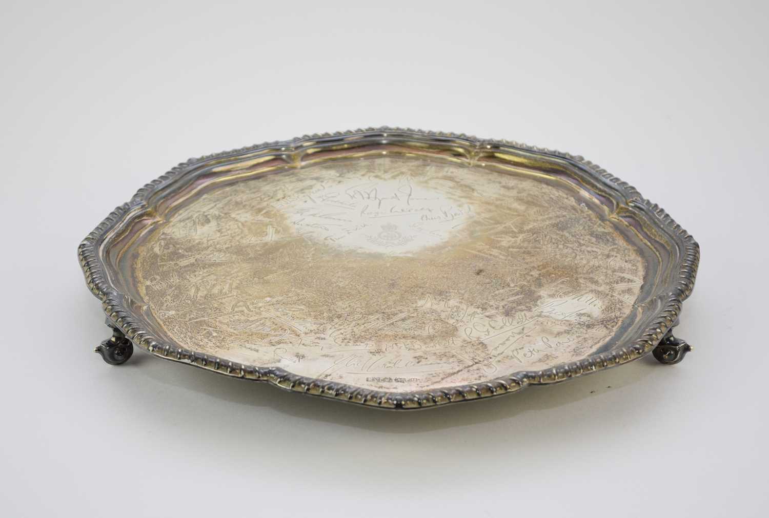 Lot 3 - A presentation silver salver