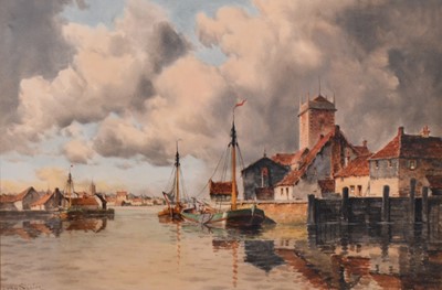 Lot 319 - Louis van Staaten (Dutch 19th-20th Century), Watercolours of Arnhem and Zaandam