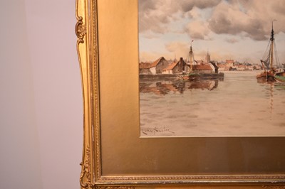 Lot 319 - Louis van Staaten (Dutch 19th-20th Century), Watercolours of Arnhem and Zaandam