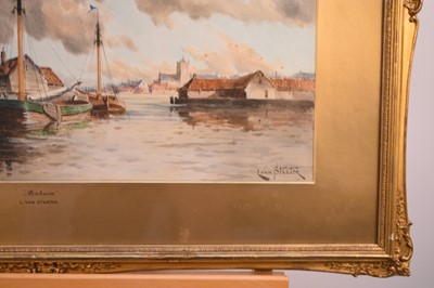 Lot 319 - Louis van Staaten (Dutch 19th-20th Century), Watercolours of Arnhem and Zaandam
