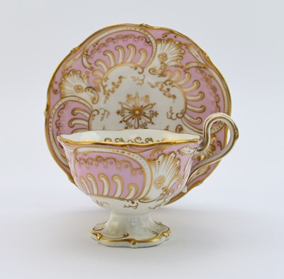 Lot 121 - H&R Daniel 'Savoy' teacup and saucer, circa 1844-46