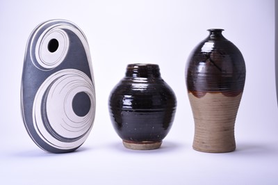 Lot 366 - Three studio pottery vases