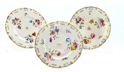 Lot 52 - Set of three H&R Daniel dessert plates, circa 1830