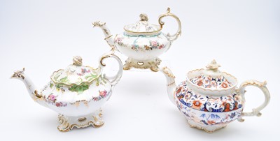 Lot 90 - H&R Daniel - Three teapots and a part service