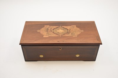Lot 409 - Nicole Freres: A Swiss inlaid rosewood music box