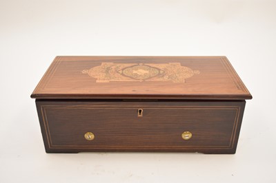 Lot 409 - Nicole Freres: A Swiss inlaid rosewood music box