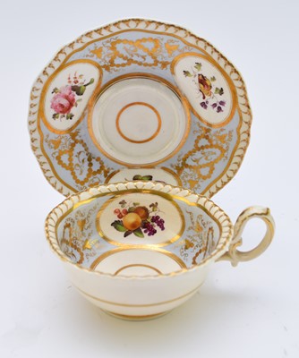 Lot 69 - H&R Daniel teacup and saucer, circa 1824-25