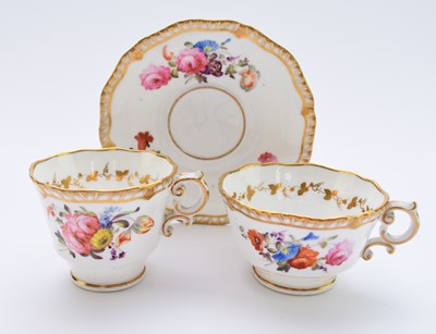 Lot 53 - H&R Daniel - A trio of teacup, coffee cup and saucer, circa 1824