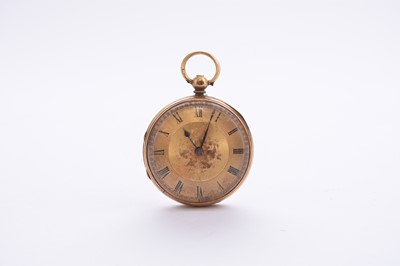 Lot 168 - An 18ct gold lady's open face pocket watch