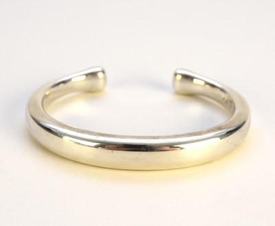 Lot 260 - A Georg Jensen silver torque bangle