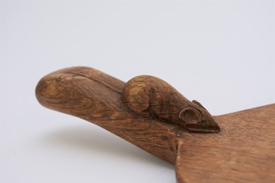 Lot 196 - Workshop of Robert Mouseman Thompson (Kilburn): An English oak cheese board