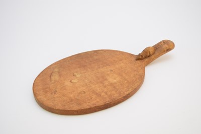 Lot 196 - Workshop of Robert Mouseman Thompson (Kilburn): An English oak cheese board