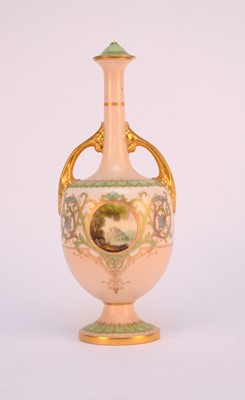 Lot 154 - A Royal Worcester vase and cover, dated 1919