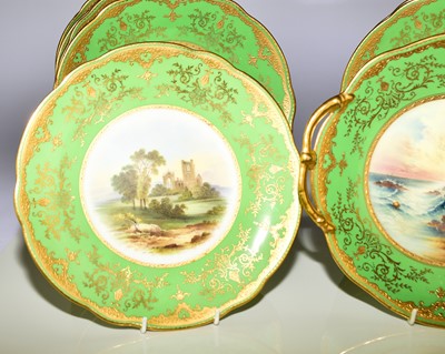 Lot 235 - Coalport dessert service by Arthur Perry and Percy Simpson, early 20th century