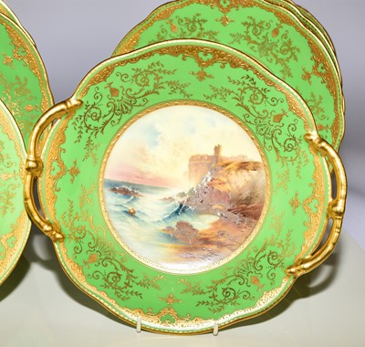 Lot 235 - Coalport dessert service by Arthur Perry and Percy Simpson, early 20th century