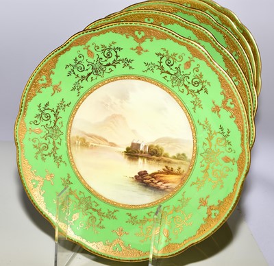 Lot 235 - Coalport dessert service by Arthur Perry and Percy Simpson, early 20th century