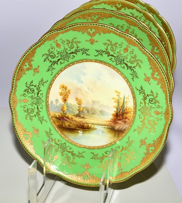 Lot 235 - Coalport dessert service by Arthur Perry and Percy Simpson, early 20th century