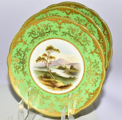 Lot 235 - Coalport dessert service by Arthur Perry and Percy Simpson, early 20th century