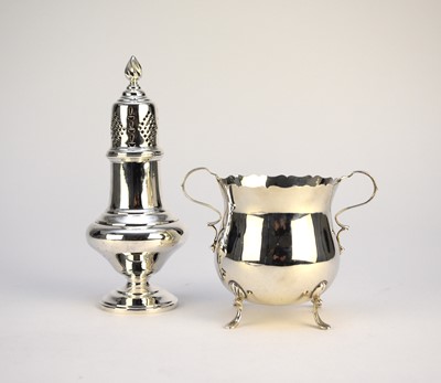 Lot 69 - A silver sugar caster and a silver sugar bowl