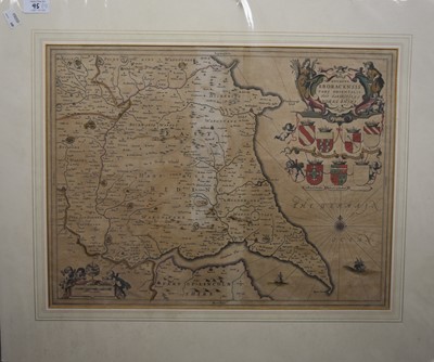 Lot 95 - EAST RIDING OF YORKSHIRE. 3 maps. Eboracensis, Saxton & Hole c 1607...