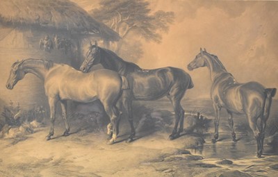 Lot 327 - A group of hunting prints including After Landseer