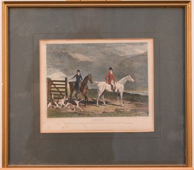 Lot 327 - A group of hunting prints including After Landseer
